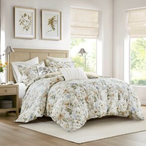 Herbal 5 Piece Cotton Sateen Comforter Set