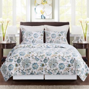 Braganza Teal Williamsburg Quilt
