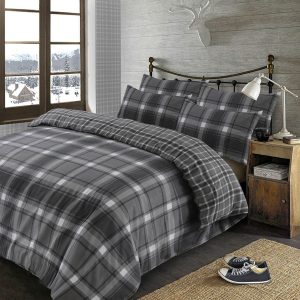 Aspen Brushed Cotton Duvet Cover Set - Grey