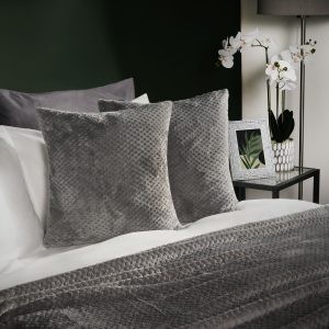 Waffle Fleece Cushion Covers - Charcoal