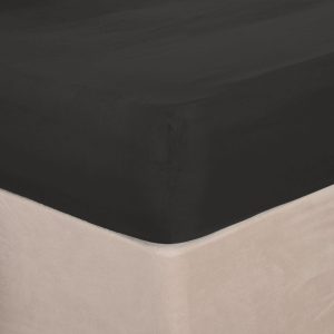 Plain Dyed Fitted Sheet - Charcoal