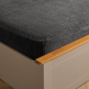Teddy Fleece Fitted Sheet - Charcoal Grey