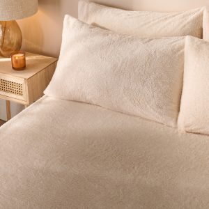 Teddy Fleece Fitted Sheet - Cream