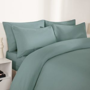 2 Pack Plain Dyed Housewife Pillowcases - Duck Egg