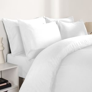 2 Pack Plain Dyed Housewife Pillowcases - White
