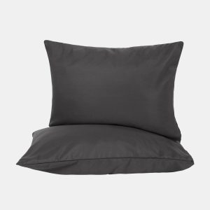 2 Pack Housewife Pillowcases, Charcoal - 50 x 75cm
