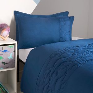 Kids Pinsonic Dino Panel Duvet Set, Navy - Single