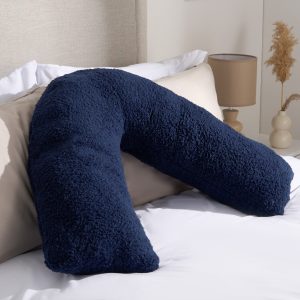 Teddy V Shape Pillow - Navy