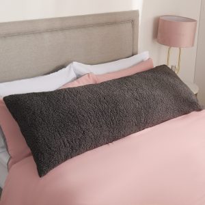 Teddy Bolster Pillow - Charcoal