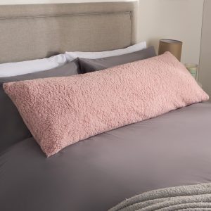Teddy Bolster Pillow - Blush