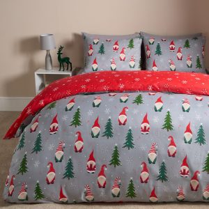 Christmas Gonk Reversible Duvet Cover Set - Grey