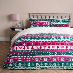 Bright Nordic Fleece Duvet Set - Multi