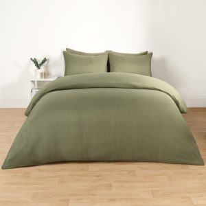 Plain Duvet Cover Set - Woodland Green