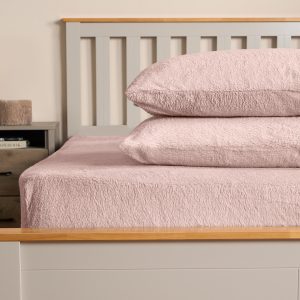 Teddy Fleece Pillowcases - Blush