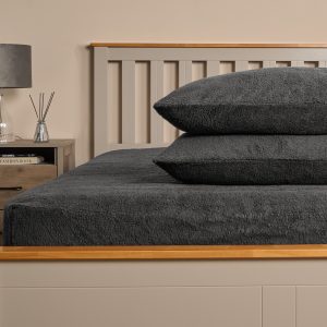 Teddy Fleece Pillowcases - Charcoal