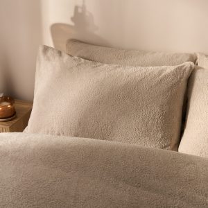 Teddy Fleece Pillowcases - Natural