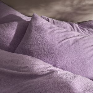 Teddy Fleece Pillowcases - Lilac