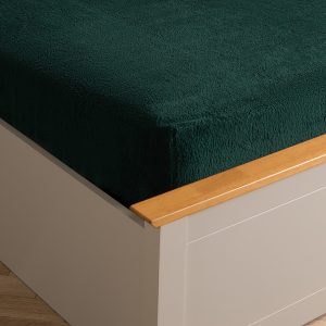 Teddy Fleece Fitted Sheet - Forest Green