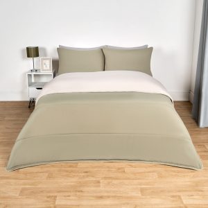 Coverless 10.5 Tog Reversible Duvet & Pillowcase - Sage/Natural