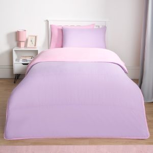 Coverless 10.5 Tog Reversible Duvet & Pillowcase - Pink/Lilac