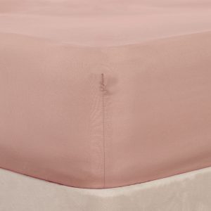Plain Dyed Deep Fitted Sheet - Blush