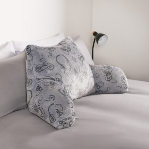 Gaming Print Cuddle Cushion - Grey