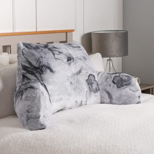 Marble Print Cuddle Cushion - Grey