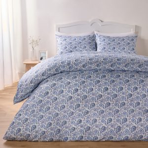 Paisley Print Duvet Cover Set - Blue