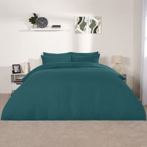 Plain Duvet Cover Set - Teal