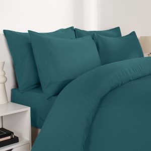 2 Pack Plain Dyed Housewife Pillowcases - Teal