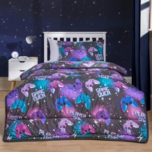Gaming Coverless 10.5 Tog Duvet Set, Neon -  Single