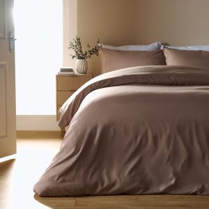 Plain Duvet Cover Set - Mink