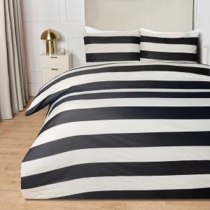 Mono Stripe Duvet Cover Set - Monochrome