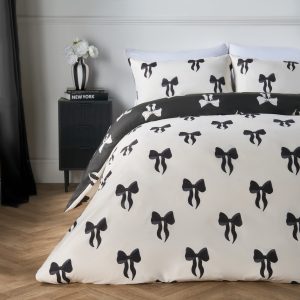 Bow Duvet Cover Set - Monochrome