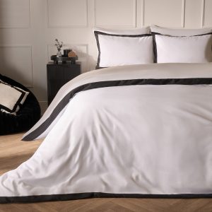Contrast Border Duvet Set - Monochrome