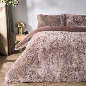 Fluffy Fleece Duvet Cover Set - Natural