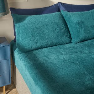 Teddy Fleece Fitted Sheet - Teal