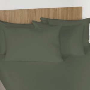Brushed Cotton Pillowcases, Woodland Green - 2 Pack