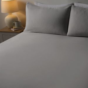 Brushed Cotton Fitted Sheet - Grey