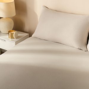 Brushed Cotton Fitted Sheet - Natural