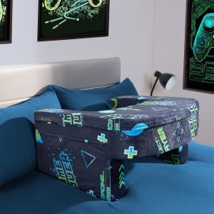 Gaming Desk Lap Pillow - Green/Blue