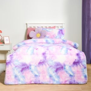 Coverless Teddy Tie Dye 10.5 Tog Duvet Set - Lilac