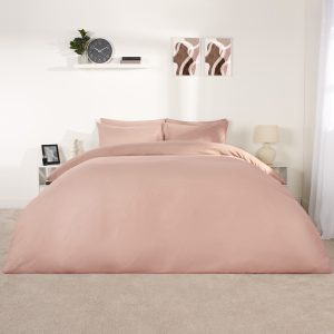 Plain Duvet Cover Set - Blush Pink