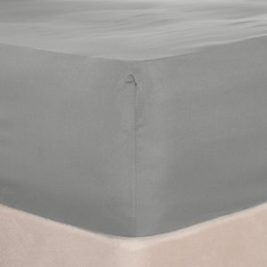 Plain Dyed Deep Fitted Sheet - Grey