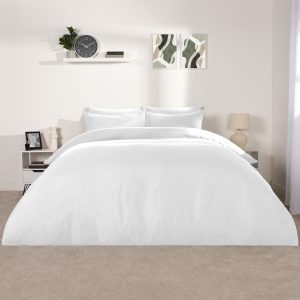 Plain Duvet Cover Set - White