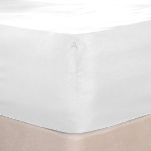 Plain Dyed Deep Fitted Sheet - White