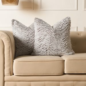 Faux Fur Two Tone Cushion Covers - Natural