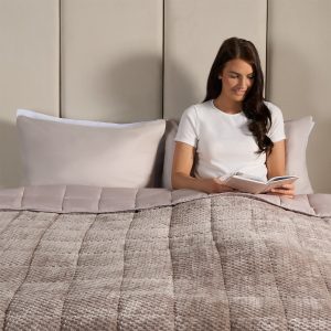 Waffle Fleece Weighted Blanket - Mink