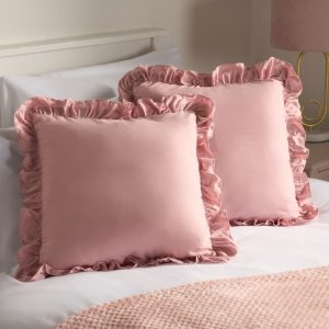 Frill Cushion Covers - Blush