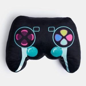 Console Remote Shaped Gamer Cushion - Black